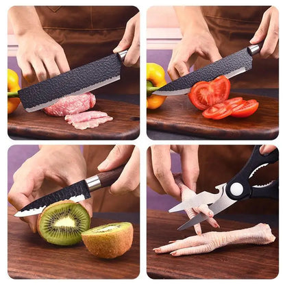 Ensemble de Couteaux de Chef en Acier Inoxydable - 6 Pièces haut de gamme